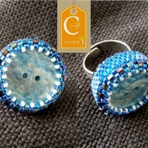 Bague bleu ciel