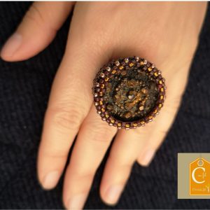 Bague mordorée brun